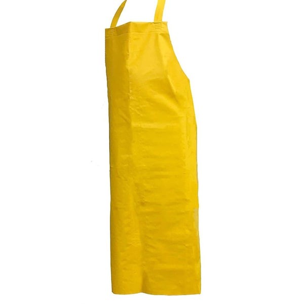 KLEEN CHEF BLKC-ES-PVC-AP1Y PVC General Use Polyester Apron, Yellow, Large