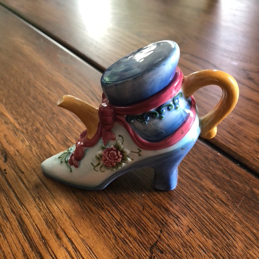 Victorian Shoe Teapot 3.75”  By 5”
