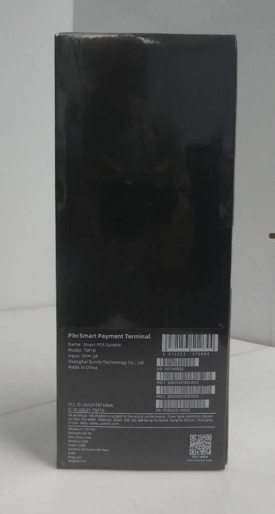 SUNMI P3H Android Wireless Payment Terminal