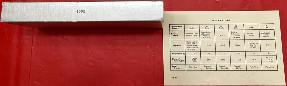 1990 Canada Specimen Set Plus COA & Box