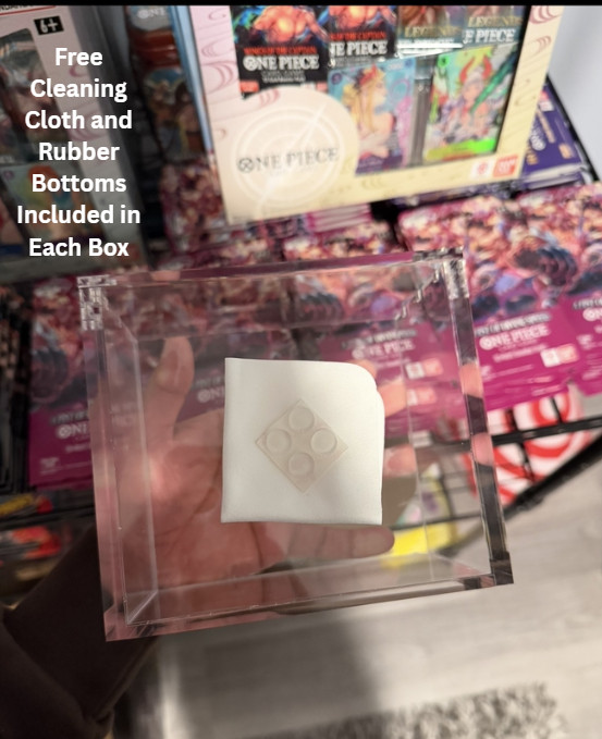 Pokémon Magnetic Booster Box Acrylic Case! Cleaning Cloth Included High Quality.