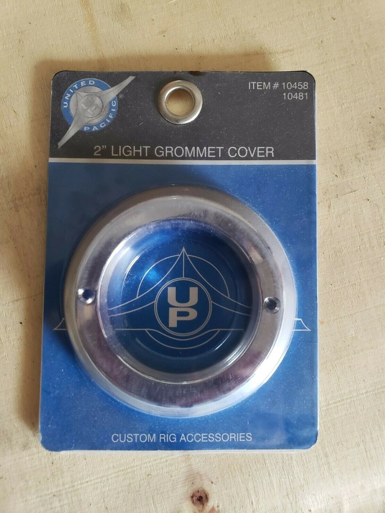Qty 2** United Pacific 10458 RoundLight  Bezel 2" without Visor Chrome Plastic