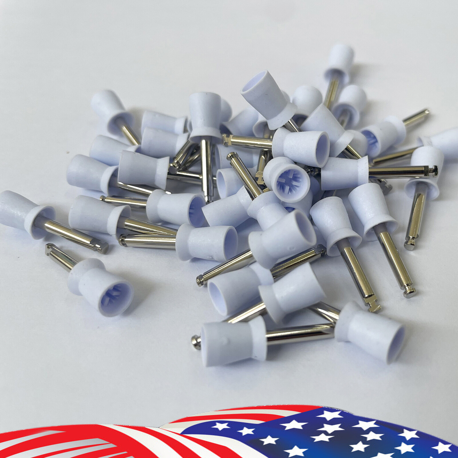 100pcs Dental Polishing Polish Cups Prophy Cup Latch Type Brush Rubber SJ