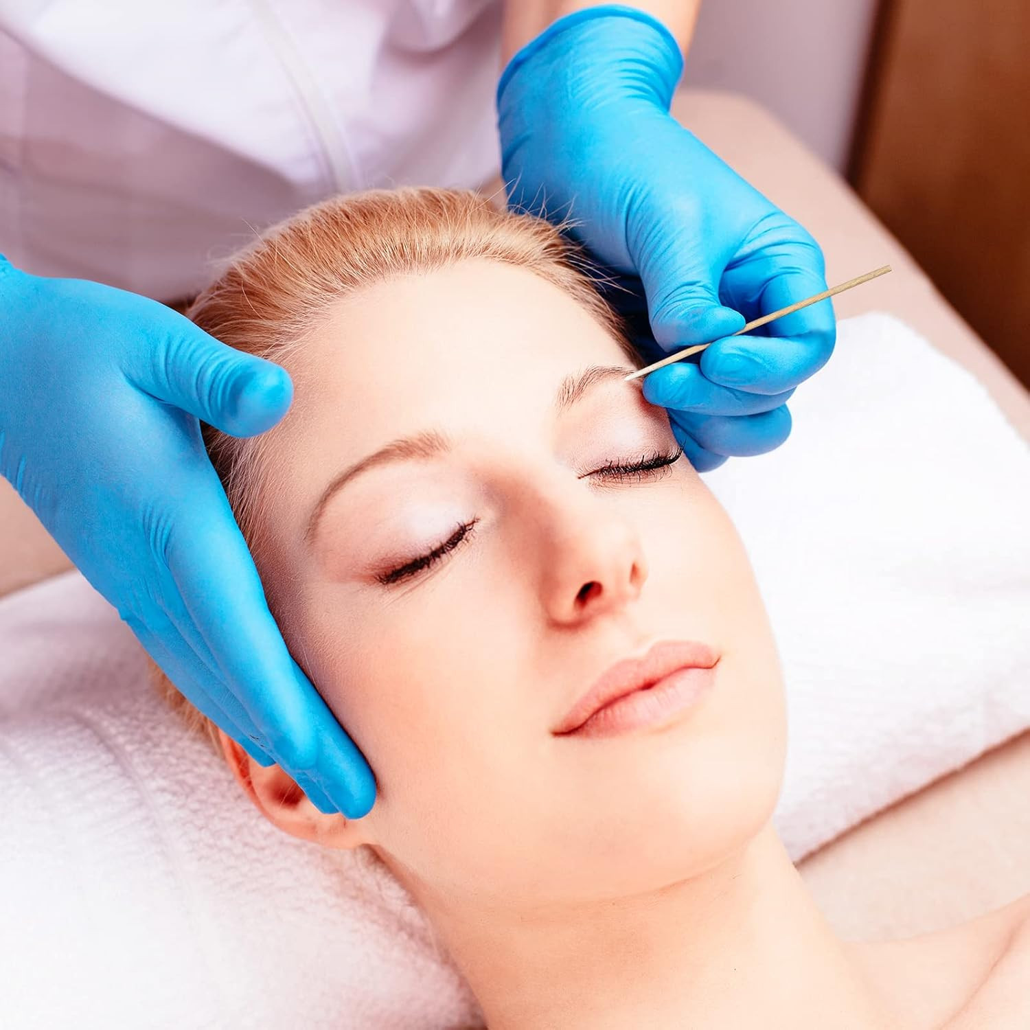 800PCS Pointed Cotton Swabs with Storage Case - 4 Inch Microblading Precision Ti