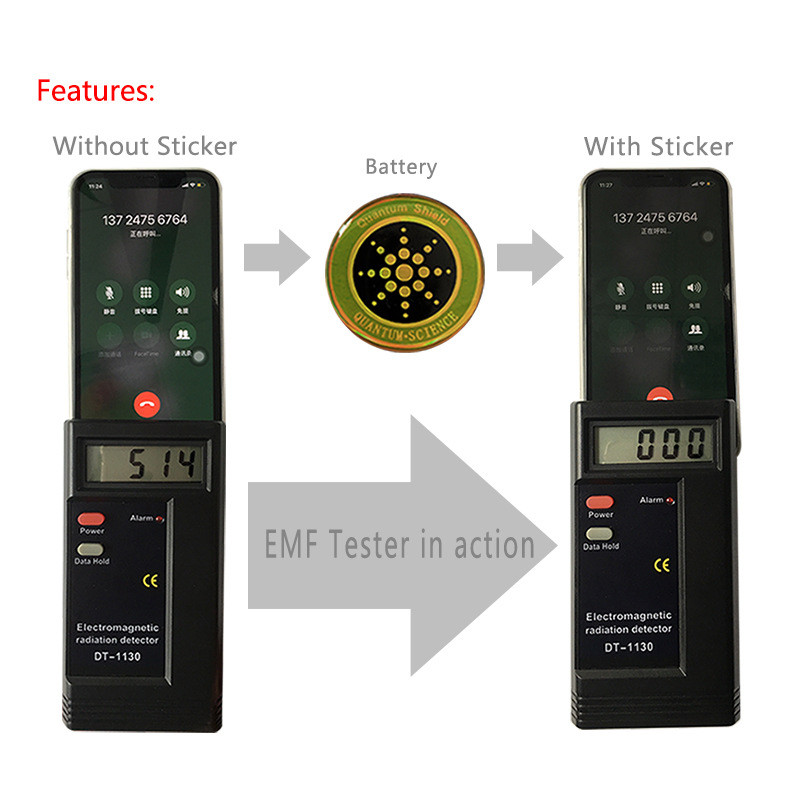 Quantum Anti Radiation Shield 5G EMF Protection - Phones Laptops - 12 Stickers
