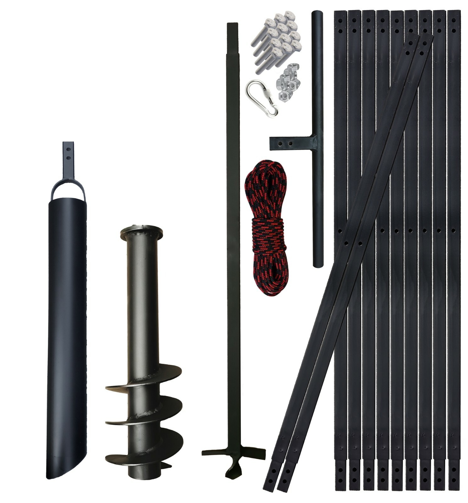 PWSAM hand well auger drilling kit with bailer, 3-55 ft