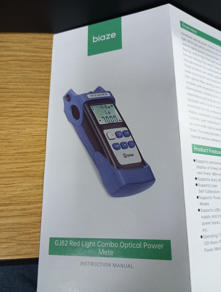 Fiber Optic Cable Tester Visual Fault Locator Optical Power Meter