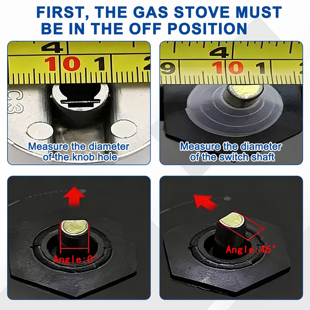 2Pcs Stove Replacement Knobs, 8mm Cooker Replacement Knobs, Silver Tone