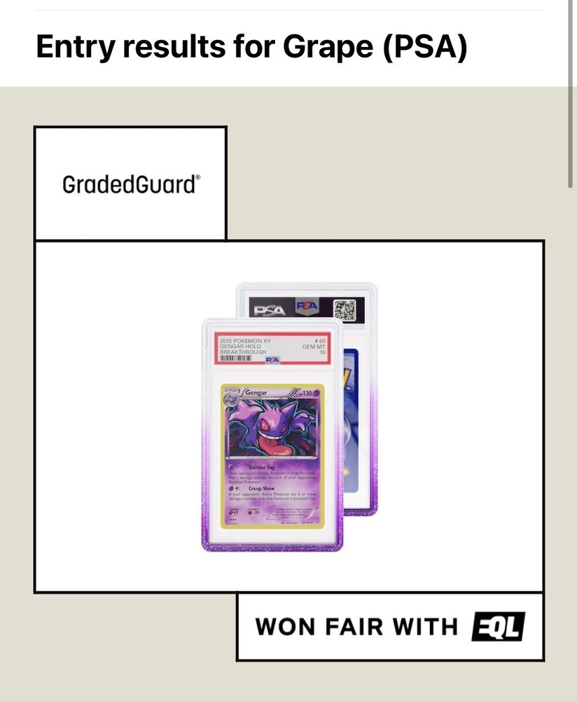 GradedGuard PSA GRAPE Graded Card Case Only Limited Edition