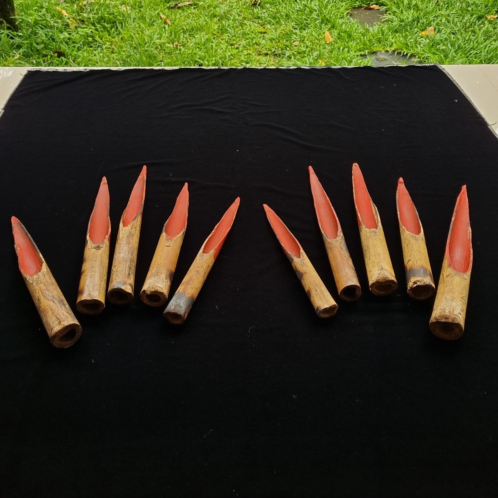 Asmat Bamboo Asaro Claws Mudmen Headhunter Papua New Guinea Carved Wooden Art