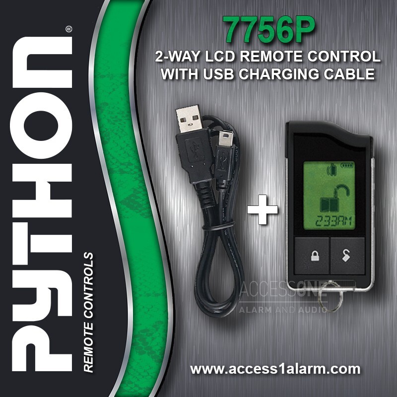 Python 7756P 2-Way LCD Remote Control With USB Charger and Manual For The 4706P
