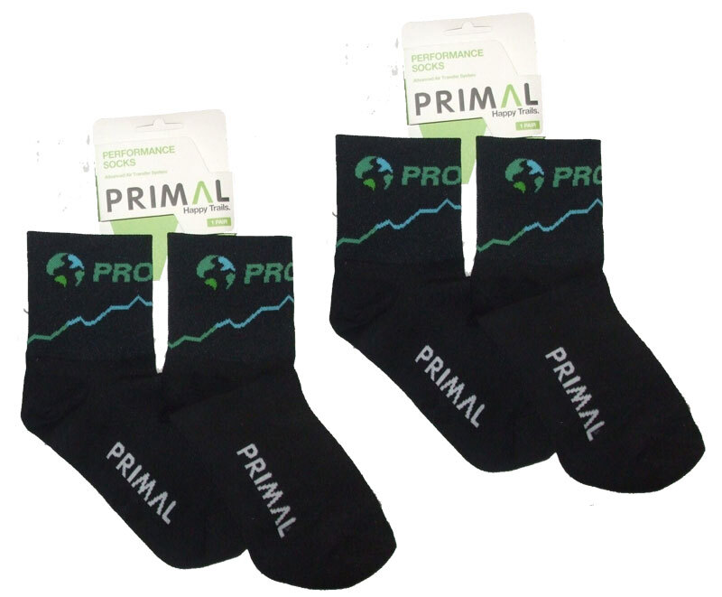 Two (2) Pairs - Primal Performance Cycling Socks, Prologis (Select Size)