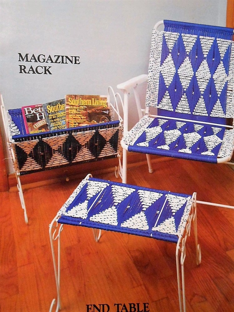 Macrame Lawn Chair PATTERNS: seats; 15 geometric designs