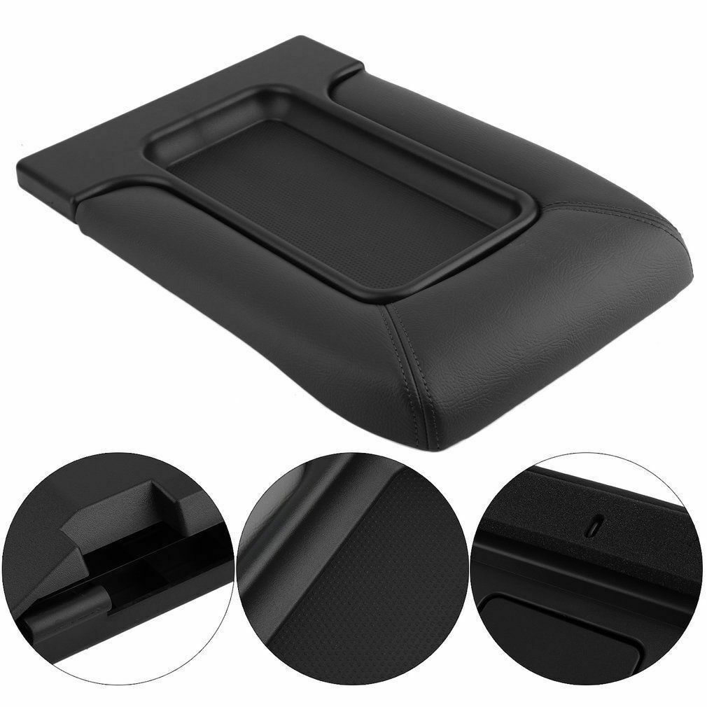 Center Console Lid Kit Arm Rest for 99-07 Chevy Silverado GMC Sierra Black