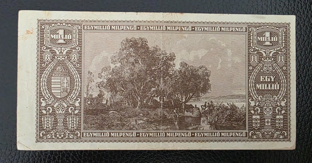 Hungary, 1000000 Milpengo Miilion, 1946, VF