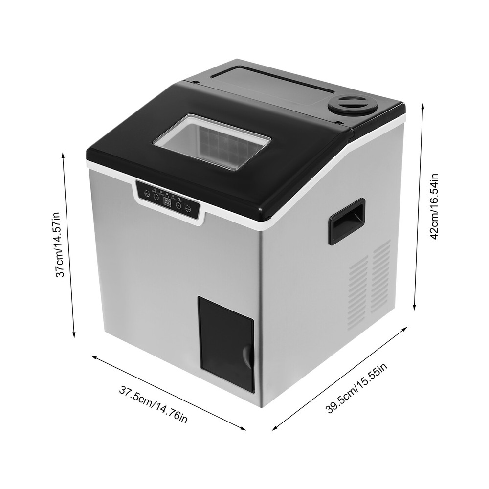 Countertop Nugget Ice Maker, One-Touch Operation Ice Maker with Self-Cleaning