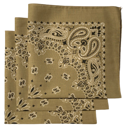 Made In The USA Paisley Bandanas (3 pack) - Various Colors