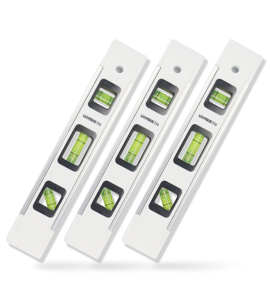 Torpedo Level 9inch Level With 45/90/180 Bubbles Small Measuring Tool3 Pack