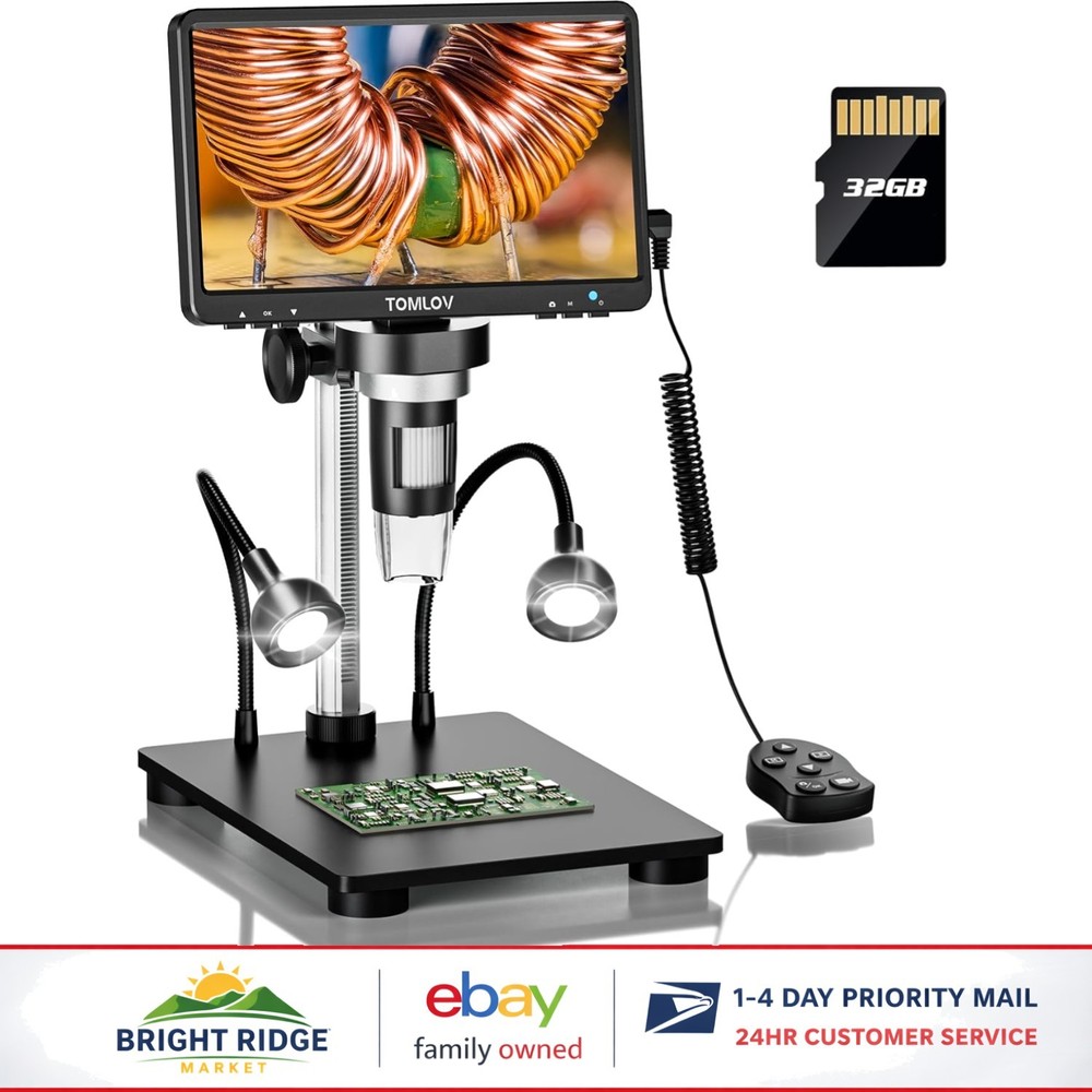 LED Lighted Microscope with 1200X Magnification for Precision Observations