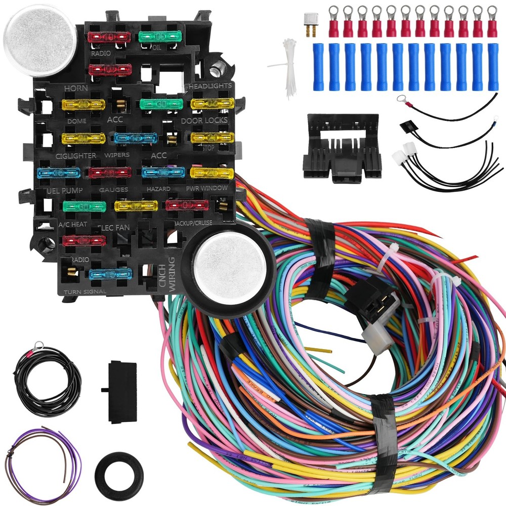Universal 21 Circuit Wiring Harness Kit, Extra Long Wire 21...