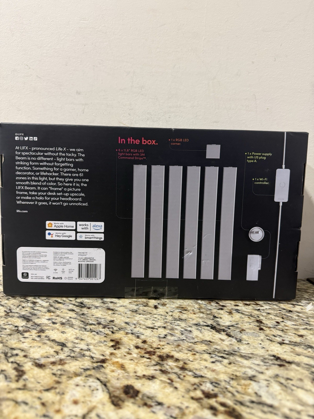 LIFX Beam Smart Light Bar 6 Piece Kit (L3BEAMKITUS), Multicolor, 6 Count, 33 ...