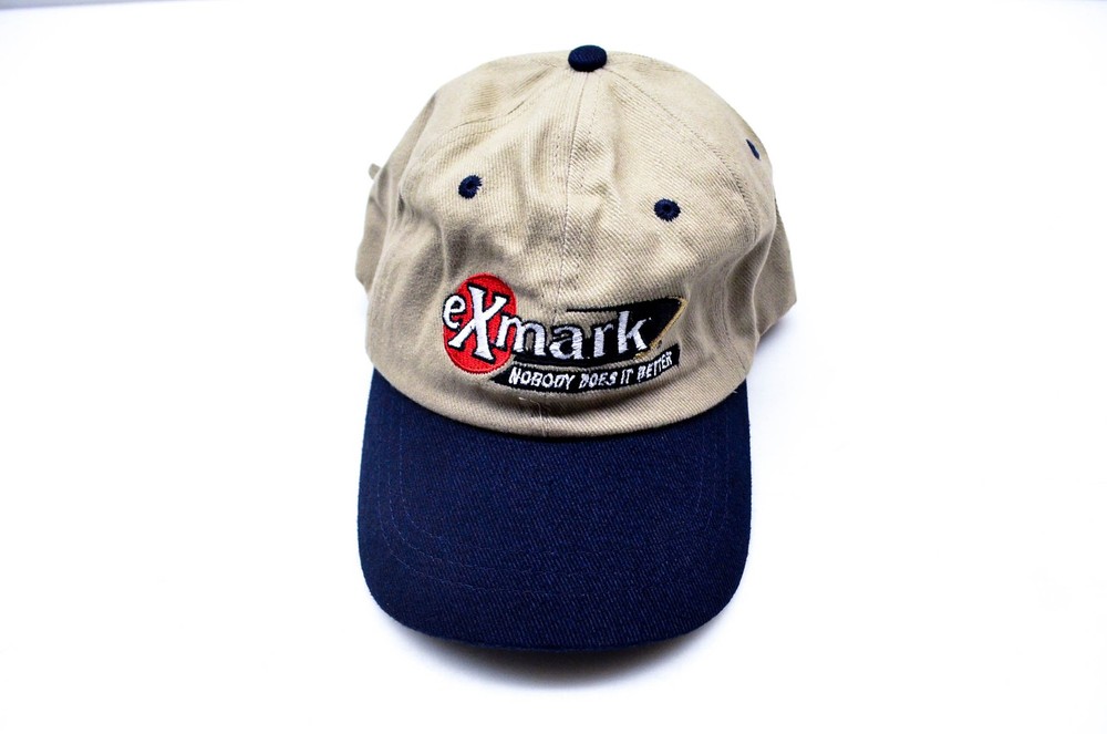Exmark Strapback Hat Tan/Dark Blue Bill NOS