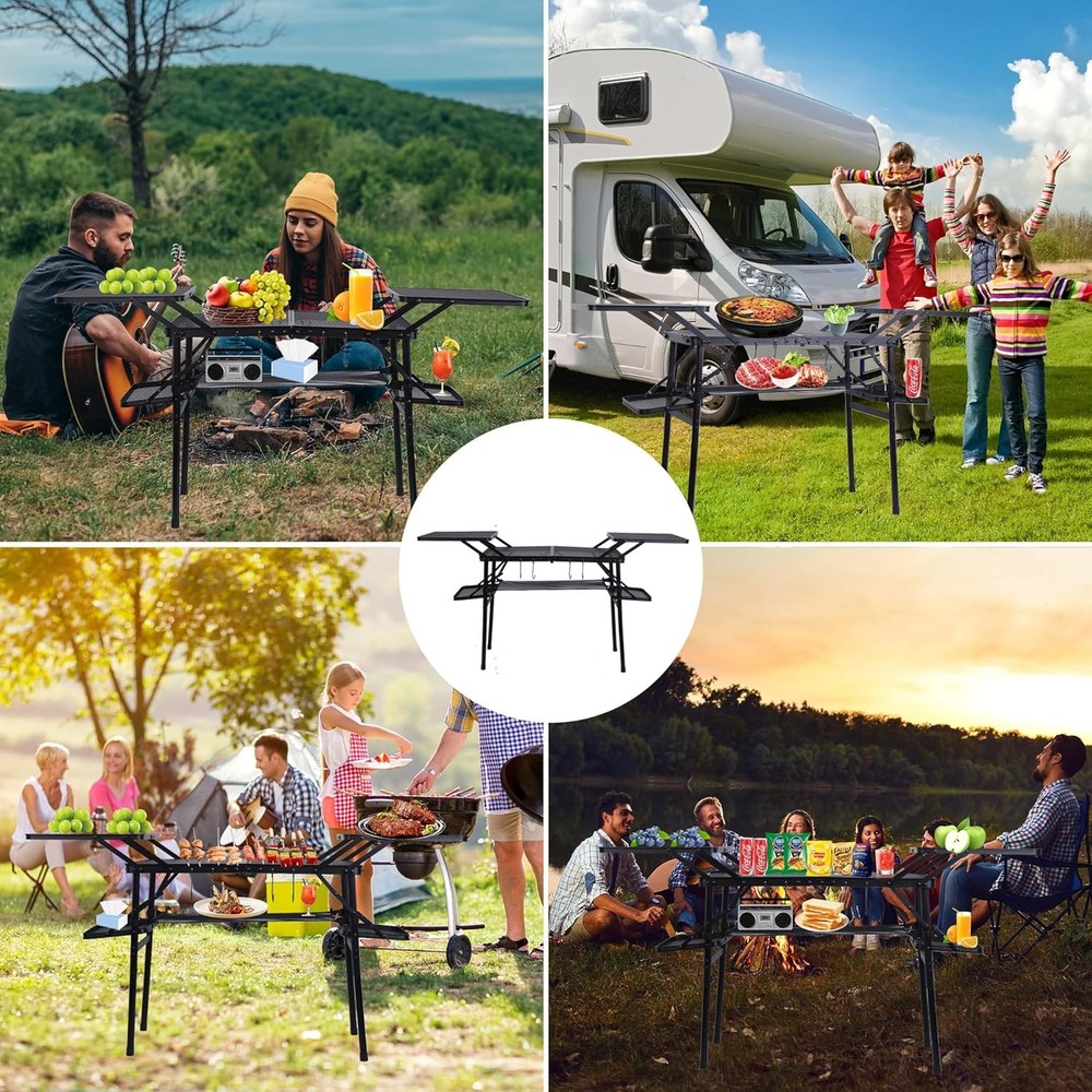 Camping Table Compact Folding Table Tailgate Grill Table Outdoor Tables Camping