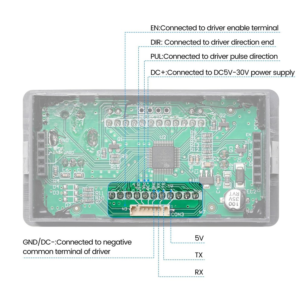 Stepper Motor Controller Driver Board, Forward/Reverse Pulse Speed Control Mo...