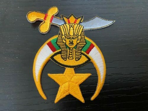 Shriner Iron-On Patch size 3" 1/8" x 2 7/8"