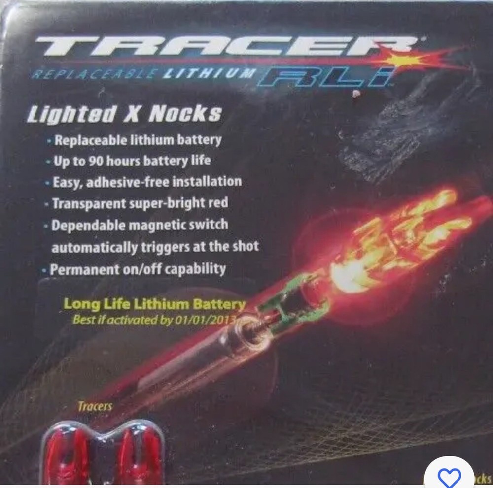 Tracer Easton Replaceable Lithium RLI Lighted Nocks - X Nock - Nip