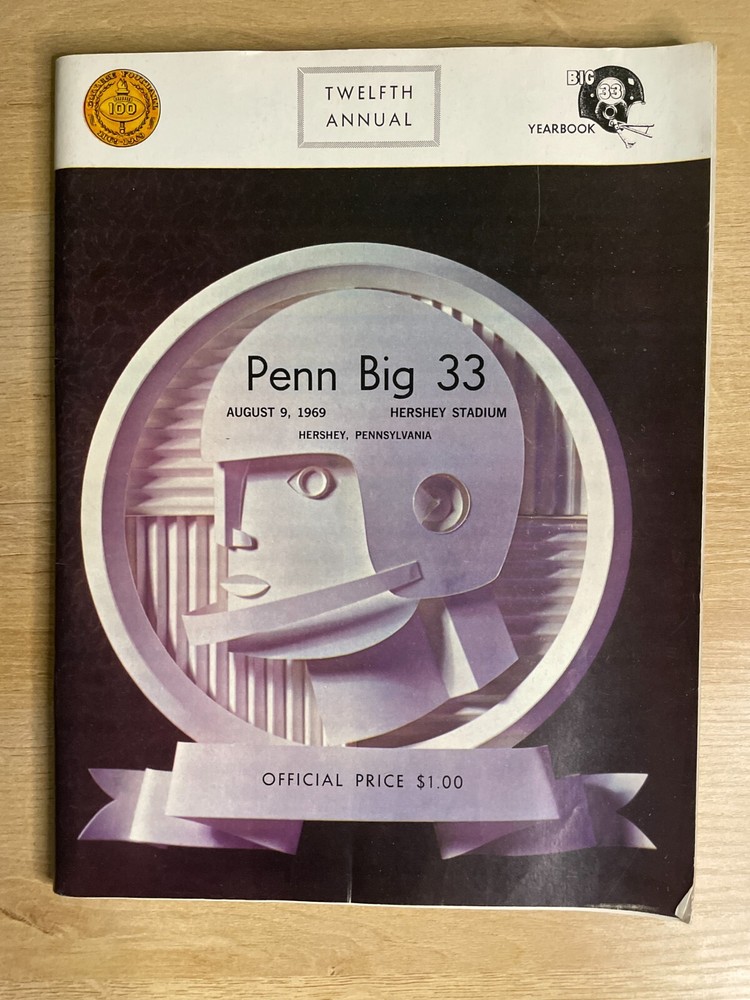 Penn Big 33 August 9, 1969 Football Program B2390