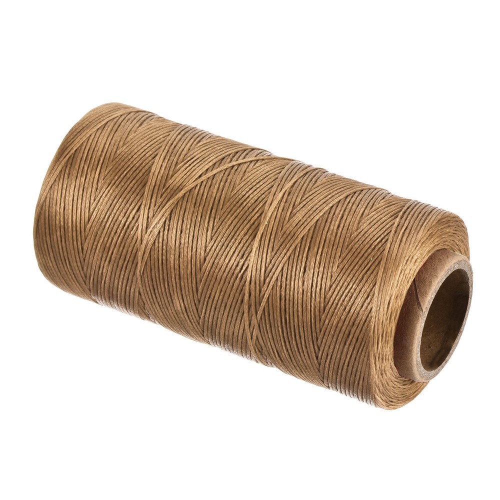 284 Yard 0.8mm 150D Flat Waxed Thread Polyester, Coffee