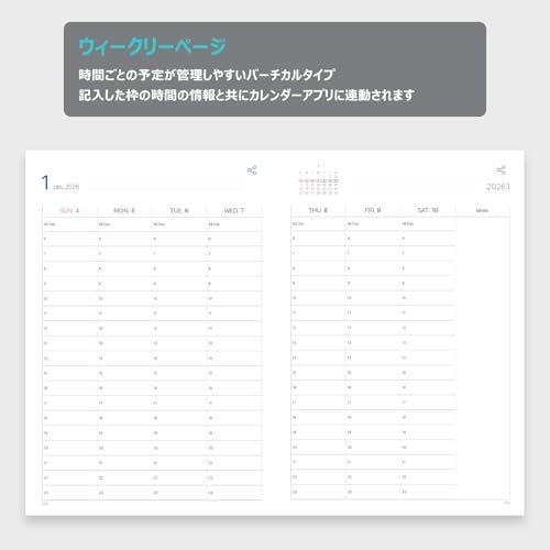 Neo smartpen〈Write digital〉 Compatible N Note 2026 Notebook A5 Google Calendar L