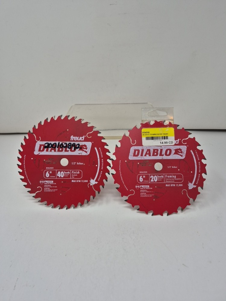 Diablo 6" 20-40 Tooth Blades