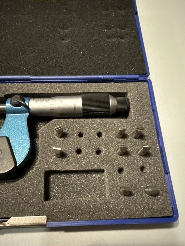 Screw Thread Micrometer 0-1" 0.001" Anvil Sets Included