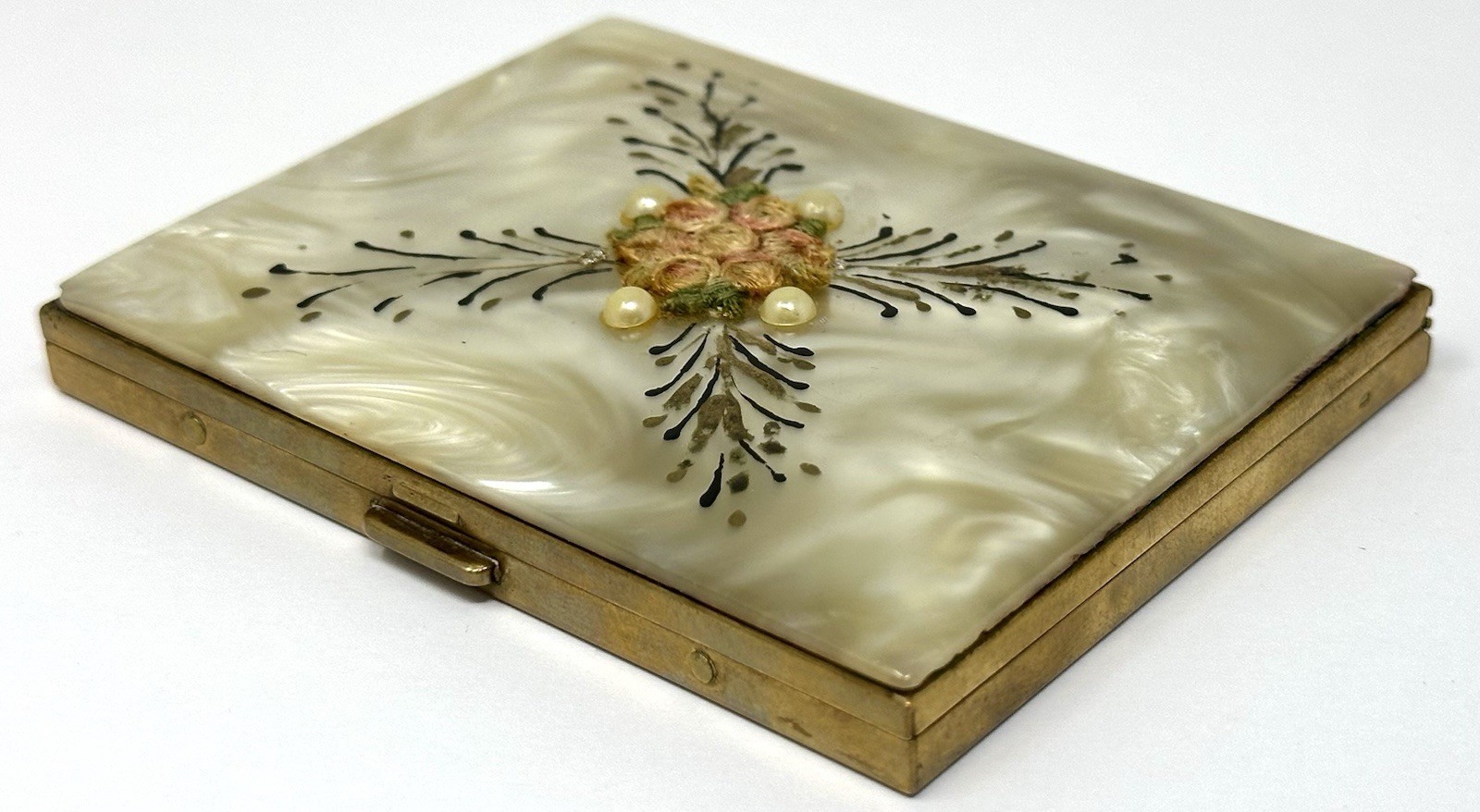 Vintage F.W Francis Webb Silver Cheroot Holder w/Mother of Pearl Cigarette Case