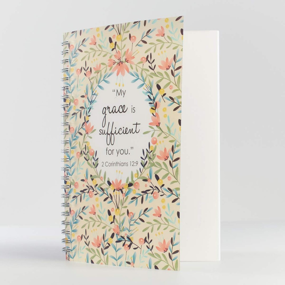 My Grace is Sufficient Inspirational Notebook with Scripture, 2 Corinthians 1...
