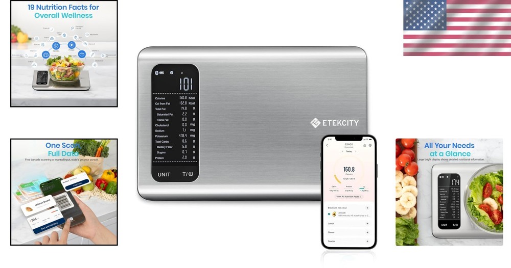 Smart Food Kitchen Scale with Nutritional Calculator