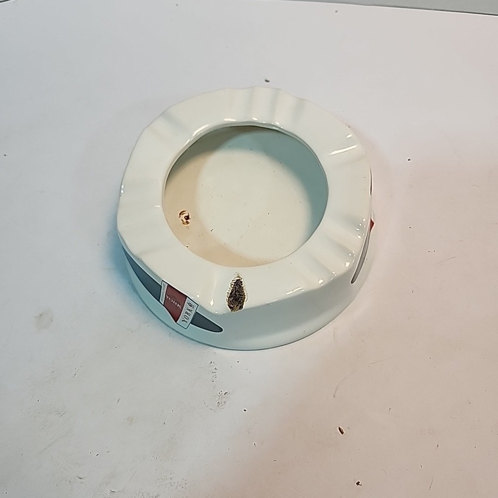 York Cigarettes Ashtray Ceramic Vintage