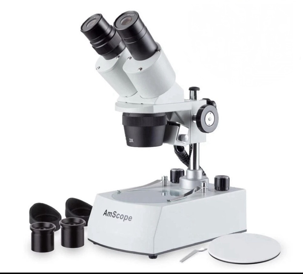 AmScope SE306R-PZ Forward Binocular Stereo Microscope - 20x-80x Magnification