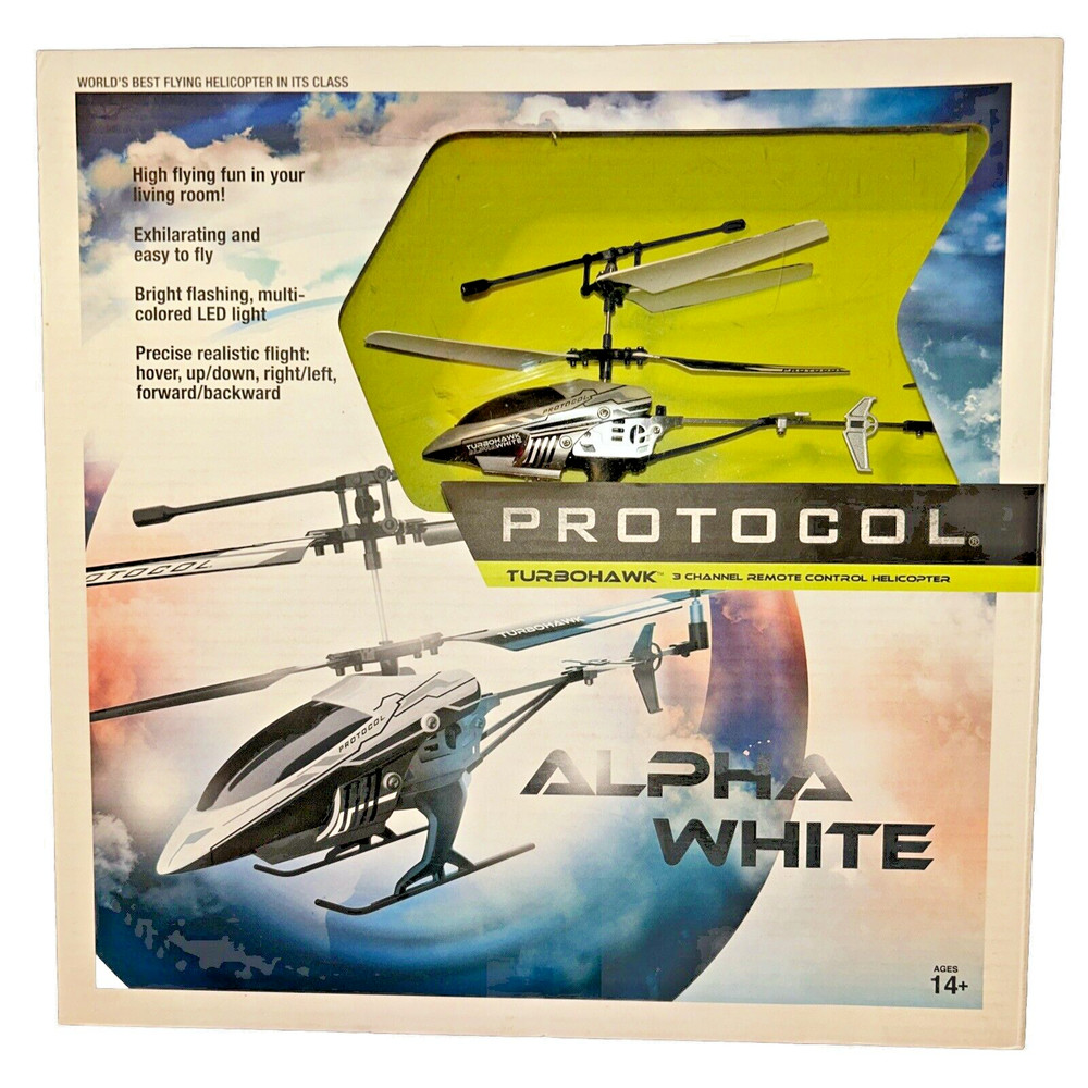 Protocol TurboHawk 3 Chanel Remote Control Helicopter Alpha White