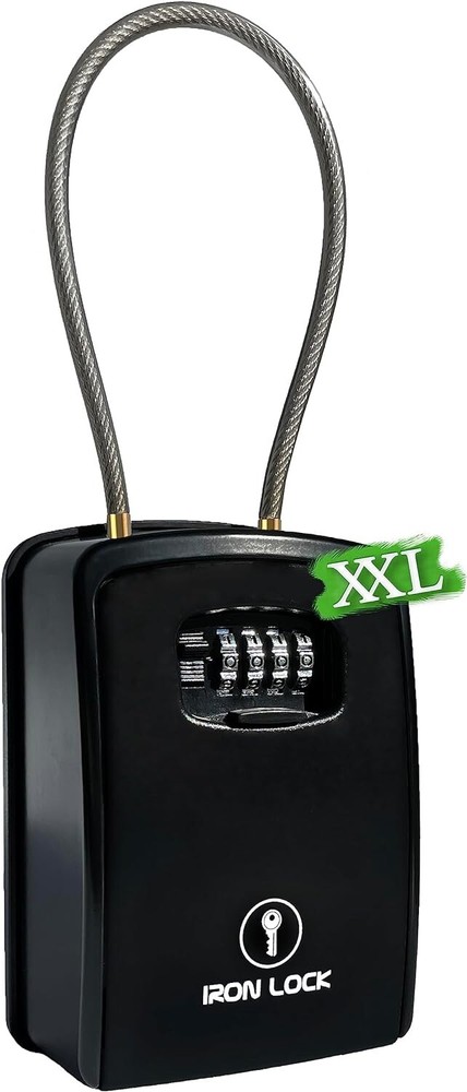 Versatile Key Storage Solution: Removable Cable Shackle Lockbox for All Settings