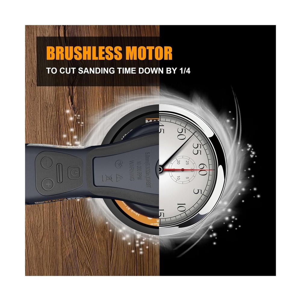 MAXXT Electric 5mm Random Orbital Sander Brushless 350W 3A Multi-function Var...