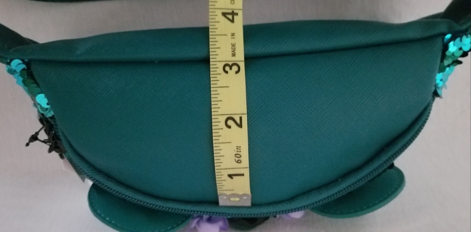 Disney Parks Loungefly Haunted Mansion Madame Leota Fanny Pack Teal Blue Sequin