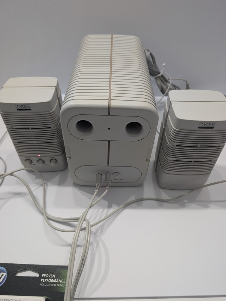 ALTEC LANSING ACS31 Computer Multimedia Speaker System Powered Subwoofer Tested