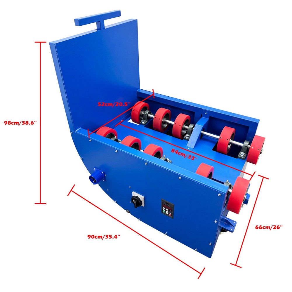 110V 200L Drum Rotator Materials Mixer Blender Drum Roller Reversing Machine