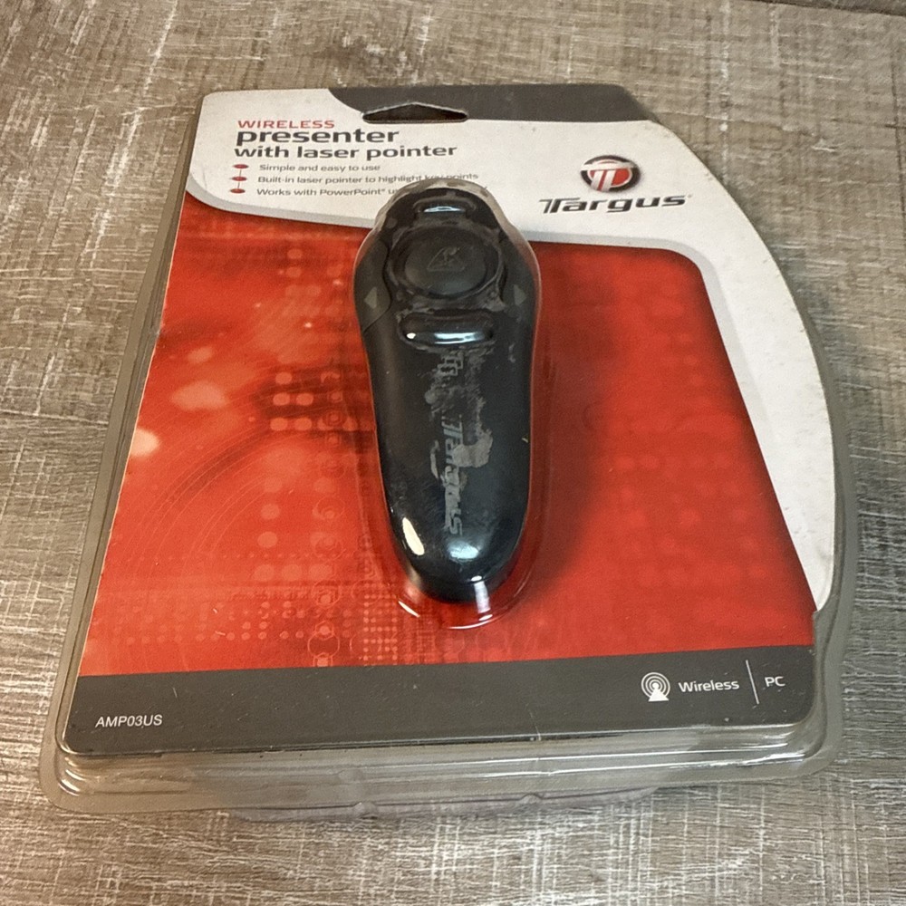 Targus Wireless Presenter Laser Pointer Remote AMP03US New in OEM Packaging