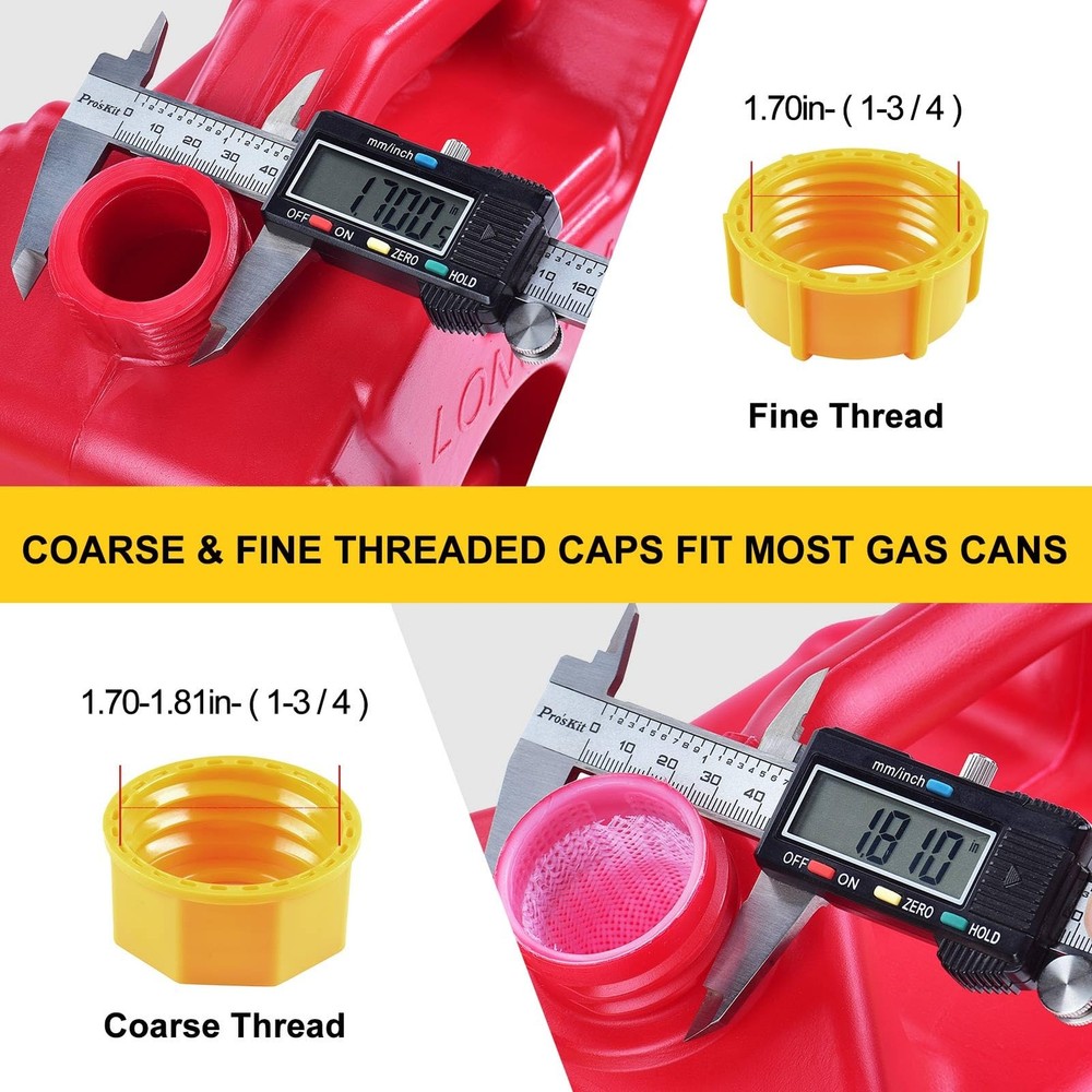 Gas Can Spout Replacement Kit, Nozzle (5 5 Kits, Orangish