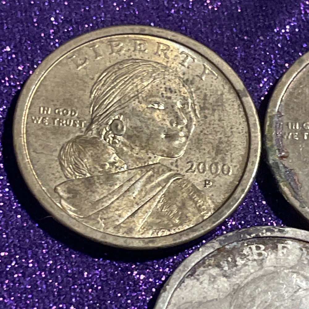2000 D & p sacagawea dollar, Die Cracks, Improper Die