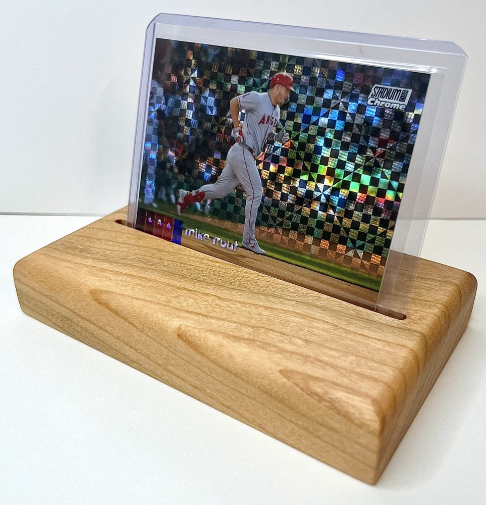 Horizontal Trading Card Stand Display Top Loader Stand Cherry (Stand Only)